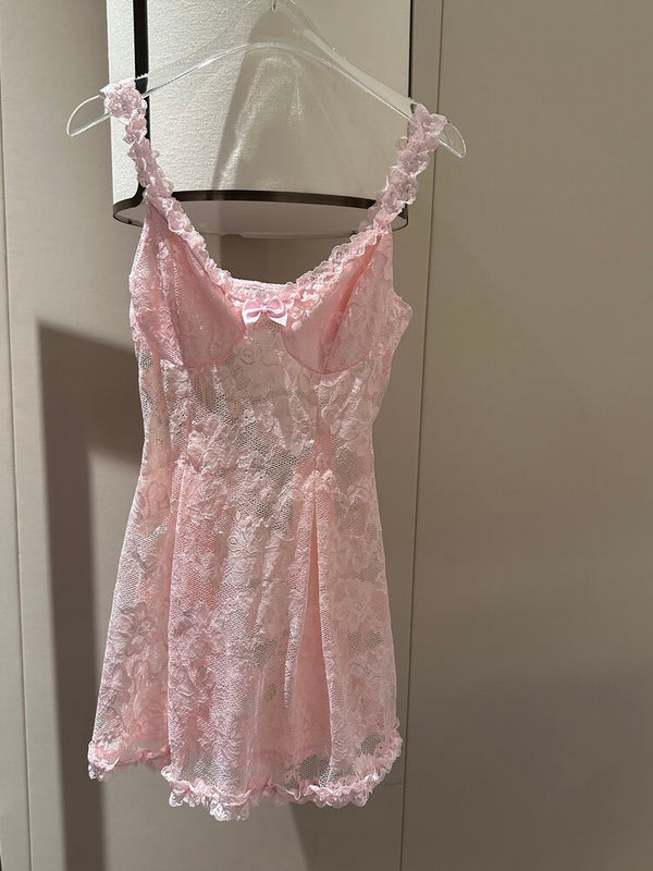 Fantasy Barbie - Pink Lace Suspender Dress